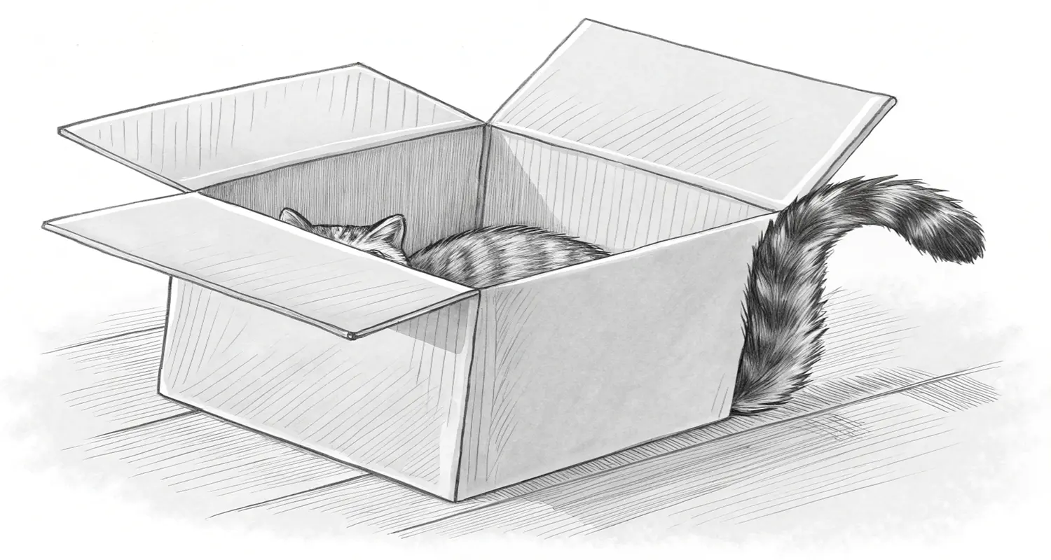Schrodinger's cat in a superposition state.